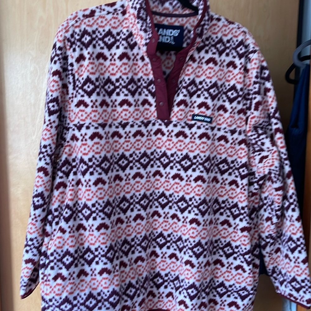 EUC Lands End Plus 2x Fleece - with pockets!